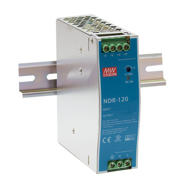 NDR-120-24 | 120W, 24V, 5A 1-phase DIN Rail Power Supply