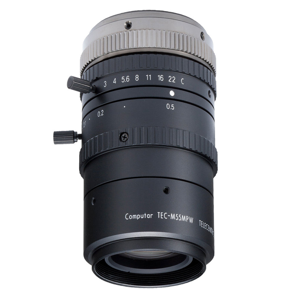 Computar TEC-M55MPW 2/3″ ƒ/3 - ƒ/22 Fixed Focal Length, Telecentric Lens