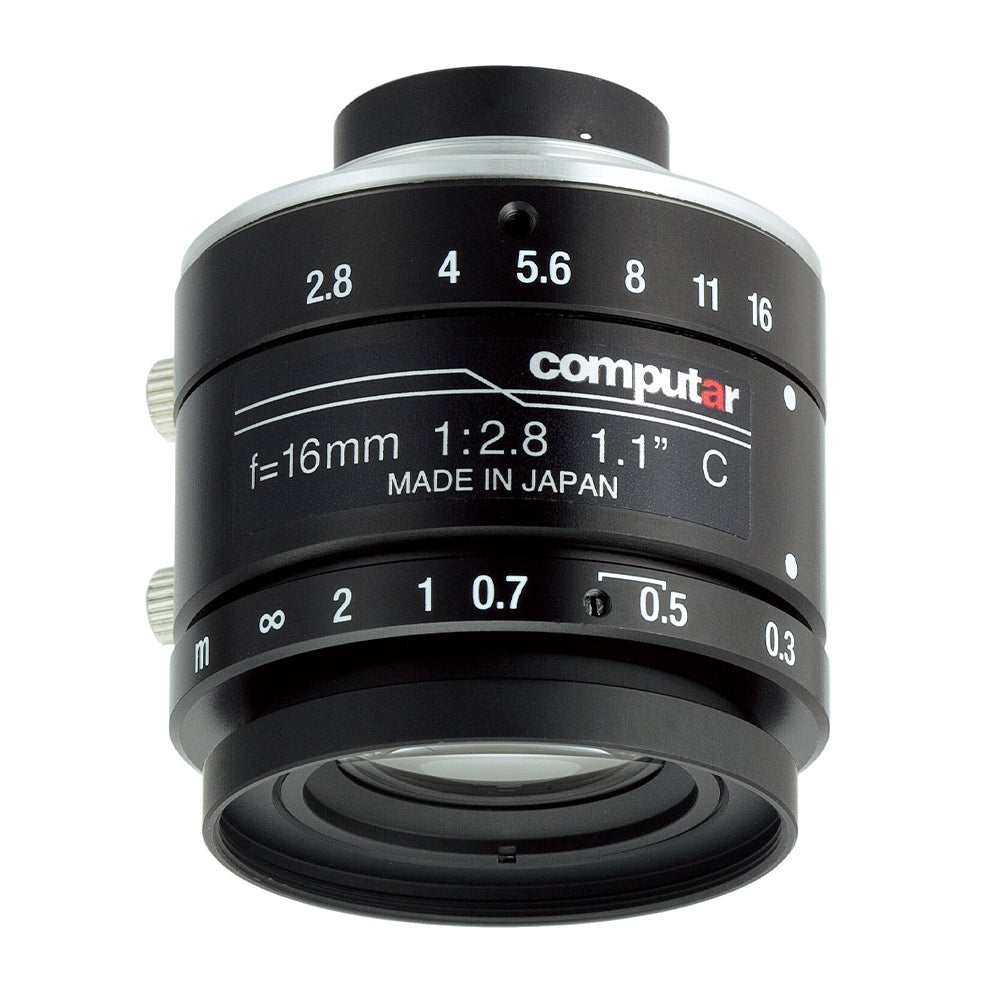 Computar V1628-MPY2 16 mm 1.1″ ƒ/2.8 - ƒ/16 Fixed Focal Length Lens