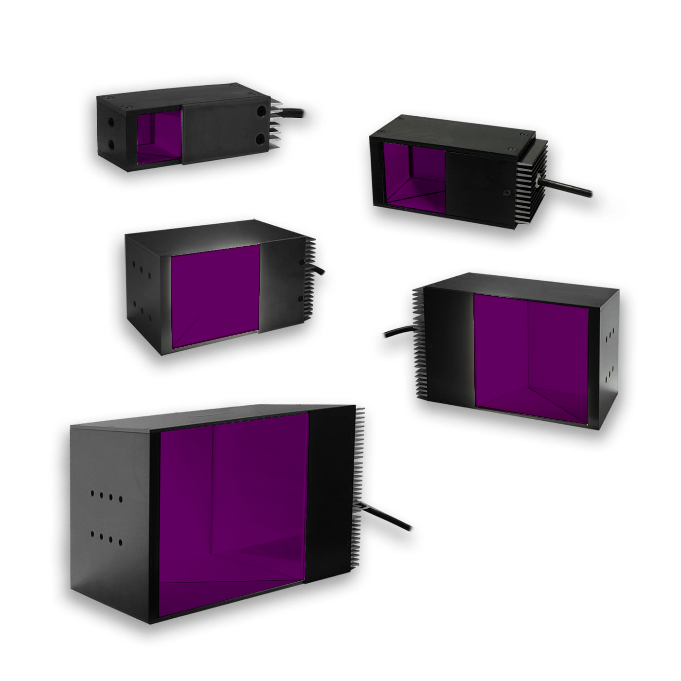 DL225-075375I3S Square Coaxial Light, 375nm Ultra-Violet (UV), 075 mm, ICS 3S (I3S) Driver| Advanced Illumination