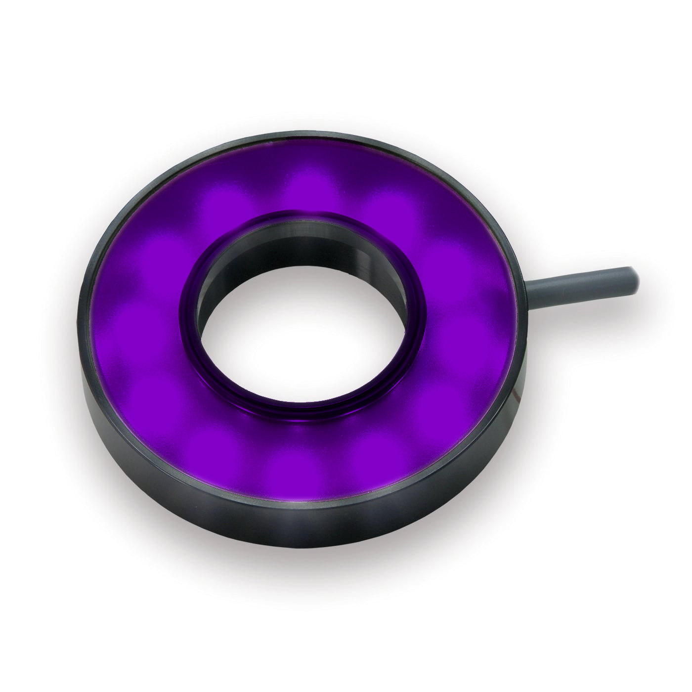 RL121-40524 Small High Dispersion Bright Field Ring Light, 405nm Violet, 24 Volt Driver| Advanced Illumination