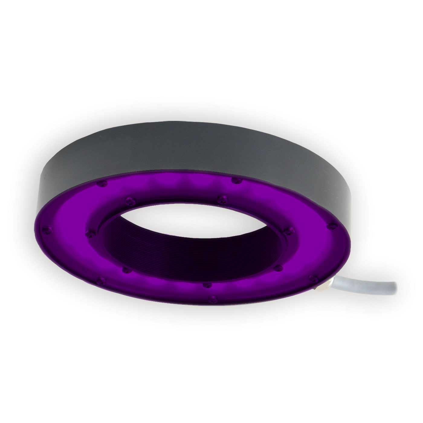 RL127-39524 Large High Dispersion Bright Field Ring Light, 395nm Ultra-Violet (UV), 24 Volt Driver| Advanced Illumination