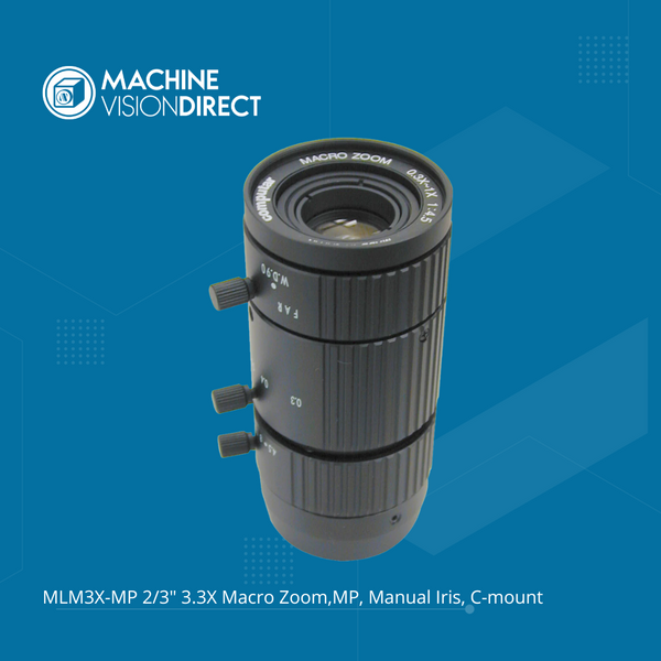 MLM3X-MP 2/3" 3.3X Macro Zoom,MP, Manual Iris, C-mount
