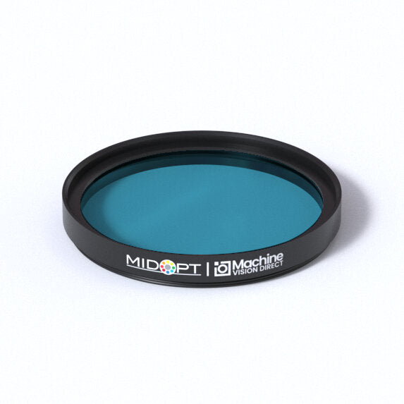 MidOpt BP485-49 Broad Bandwidth NIR Block Absorptive Visible Bandpass Filter M49x0.75