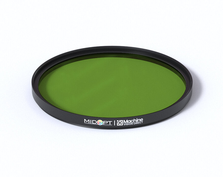 MidOpt BP525-82 Broad Bandwidth Light Green Bandpass Filter M82x0.75