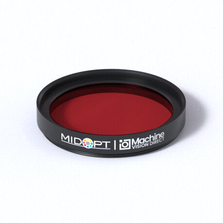 MidOpt BP635-37.5 Broad Bandwidth Light Red Bandpass Filter M37.5x0.5