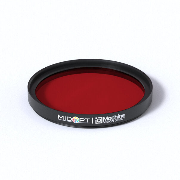MidOpt BP635-52 Broad Bandwidth Light Red Bandpass Filter M52x0.75