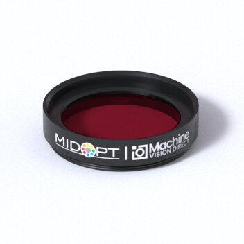 MidOpt BP660-27 Broad Bandwidth Dark Red Bandpass Filter M27x0.5