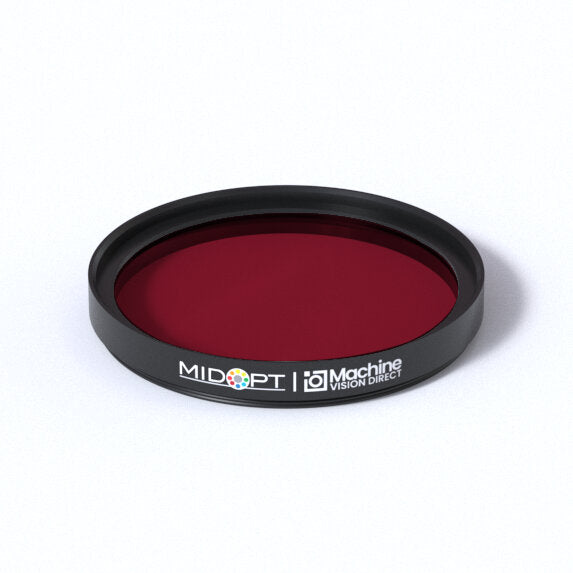 MidOpt BP660-49 Broad Bandwidth Dark Red Bandpass Filter M49x0.75
