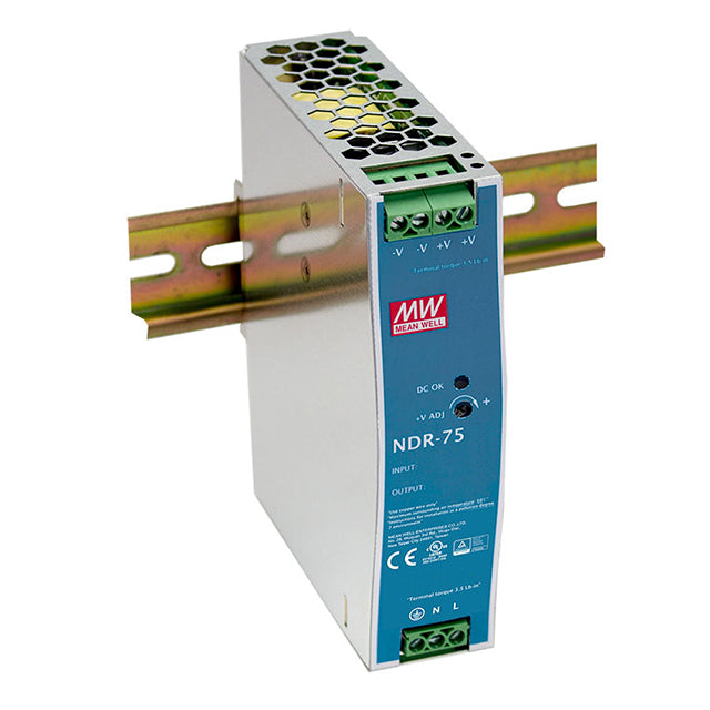 NDR-75-24 | 75W, 24V, 3.2A 1-phase DIN Rail Power Supply