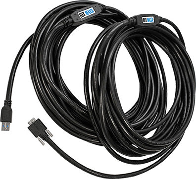 CEI MVB3-1-1-3-20M - Bit Maxx Extended Distance USB A to Micro B Cable with Thumbscrews Straight Exit with Active Repeater (20 Meters)
