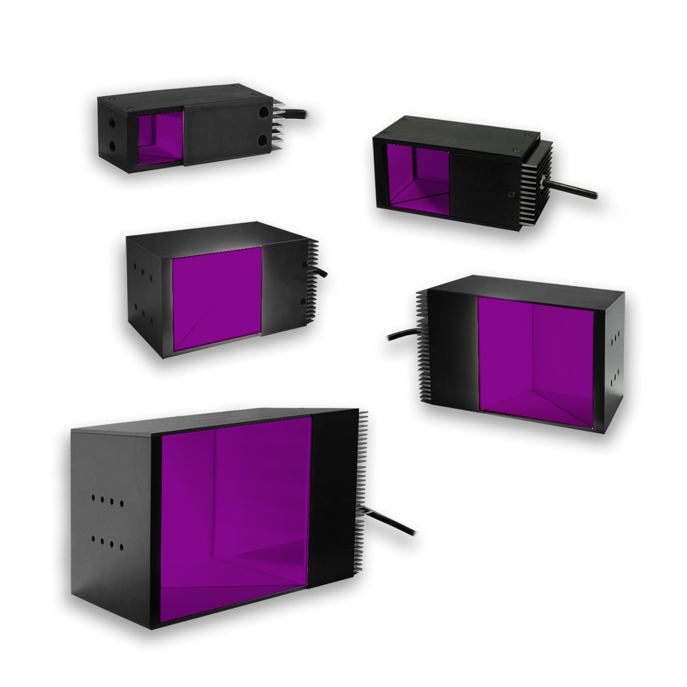 DL225-075385I3S Square Coaxial Light, 385nm Ultra-Violet (UV), 075 mm, ICS 3S (I3S) Driver| Advanced Illumination