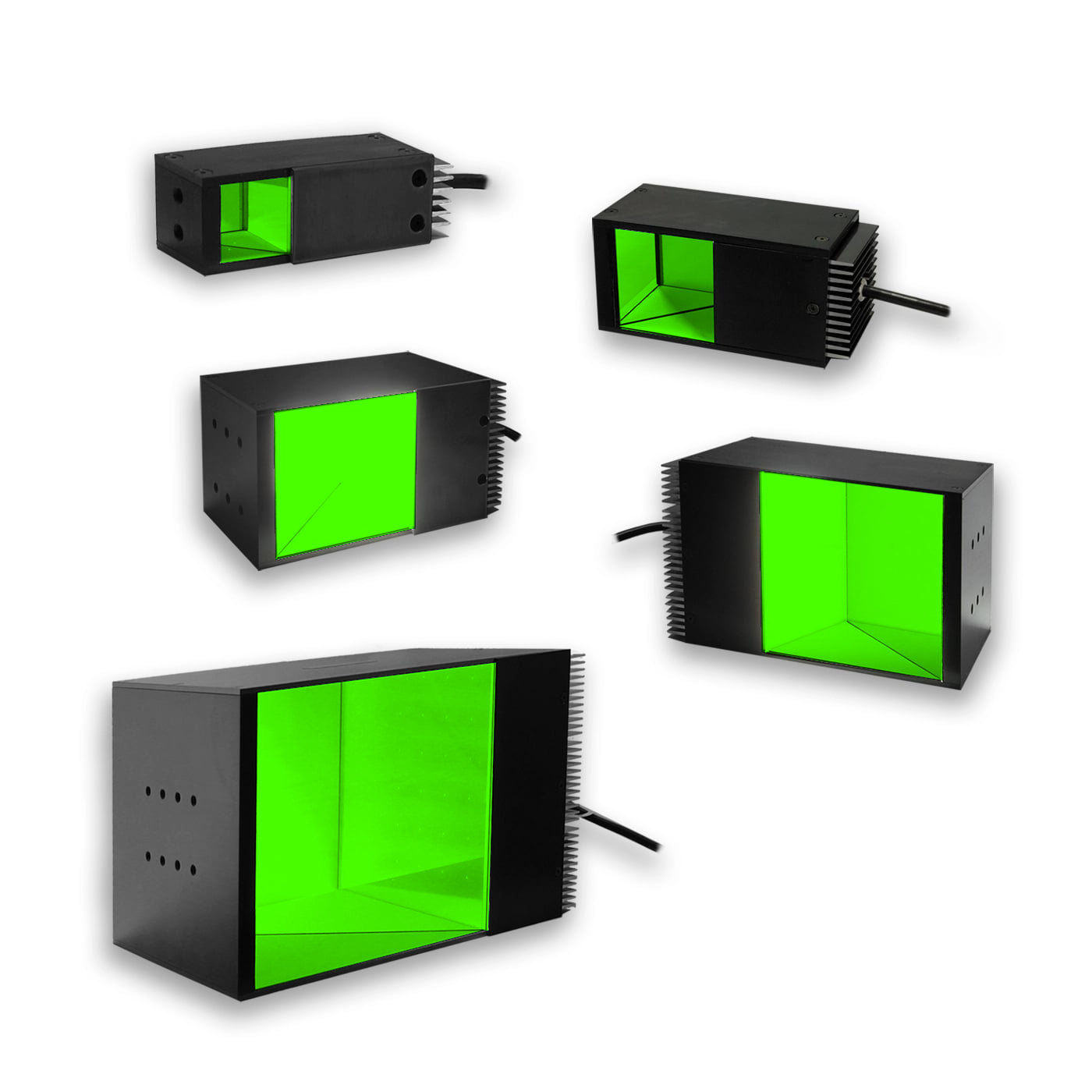DL225-150530I3S Square Coaxial Light, 530nm Green, 150 mm, ICS 3S (I3S) Driver| Advanced Illumination
