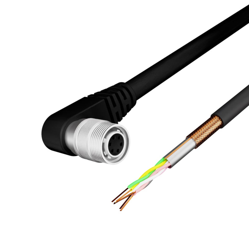 CEI MVA-51-3-X-3 Cable, 6 Pin Female Right Angle 0 Degree Plug (Hirose ...