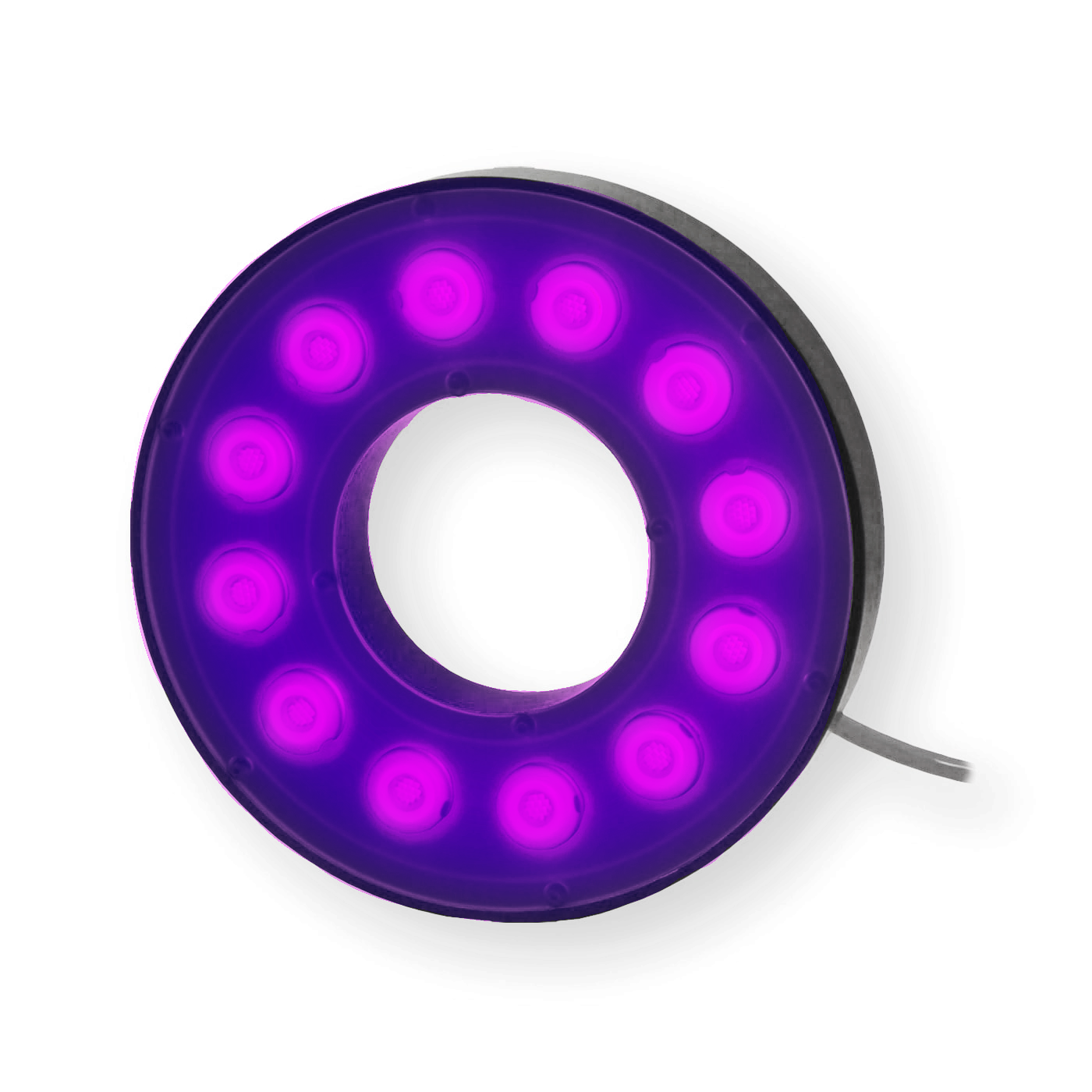 RL113M-405I3S High Intensity Bright Field Ring Light, 405nm Violet, ICS 3S (I3S) Driver| Advanced Illumination