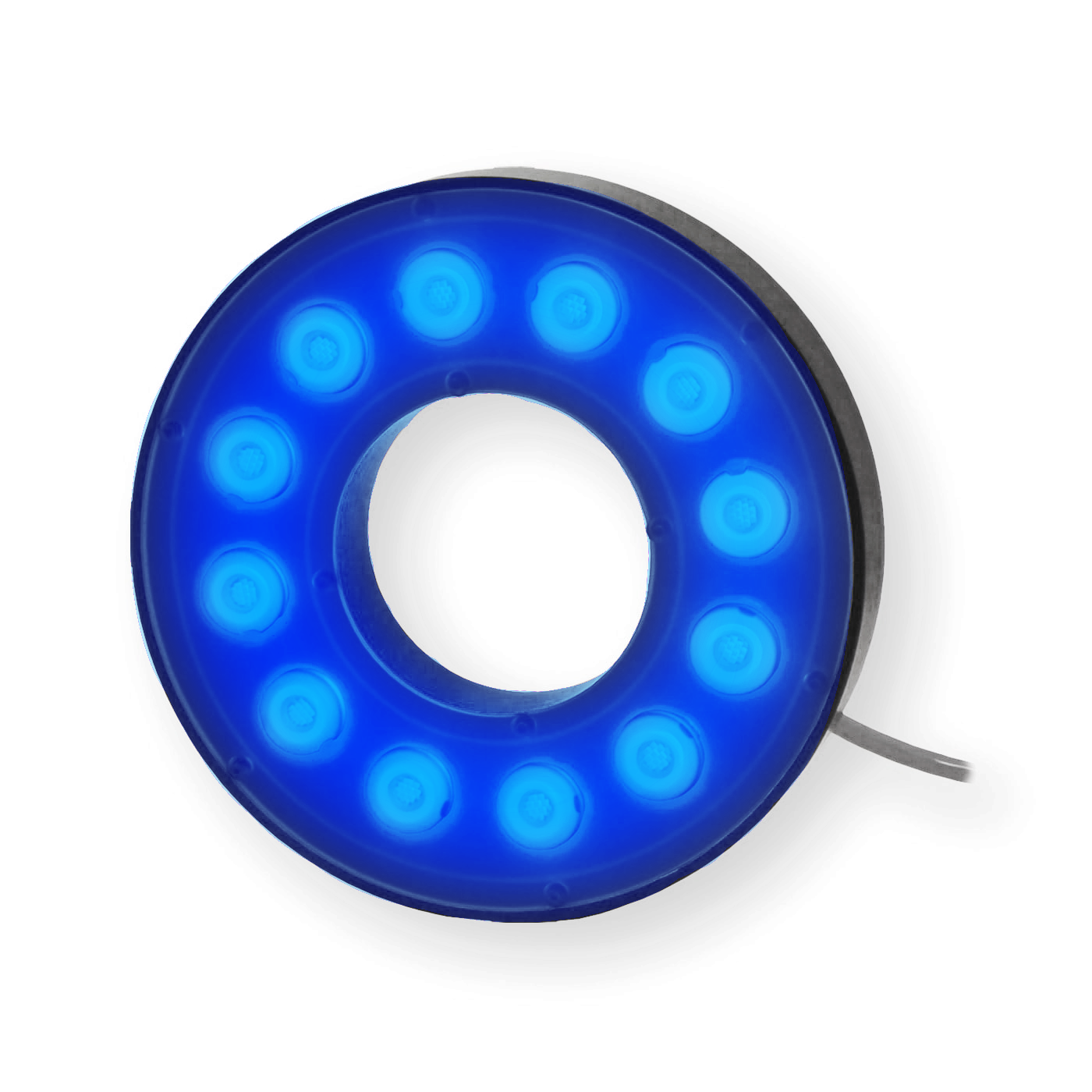 RL113W-470I3S High Intensity Bright Field Ring Light, 470nm Blue, ICS 3S (I3S) Driver| Advanced Illumination