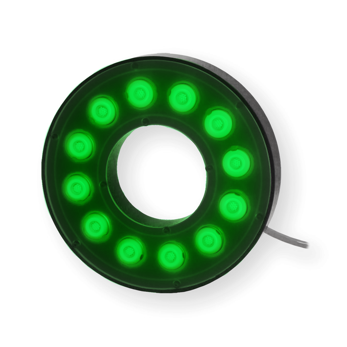 RL113W-505I3S High Intensity Bright Field Ring Light, 505nm Cyan, ICS 3S (I3S) Driver| Advanced Illumination