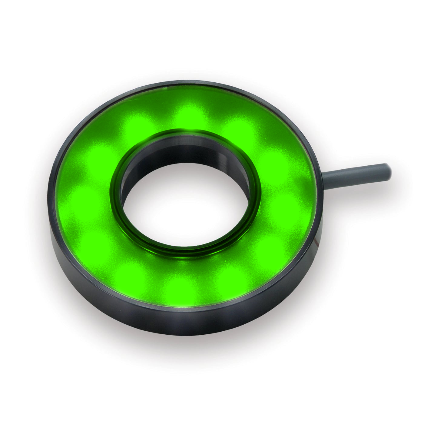 RL121-53024 Small High Dispersion Bright Field Ring Light, 530nm Green, 24 Volt Driver| Advanced Illumination