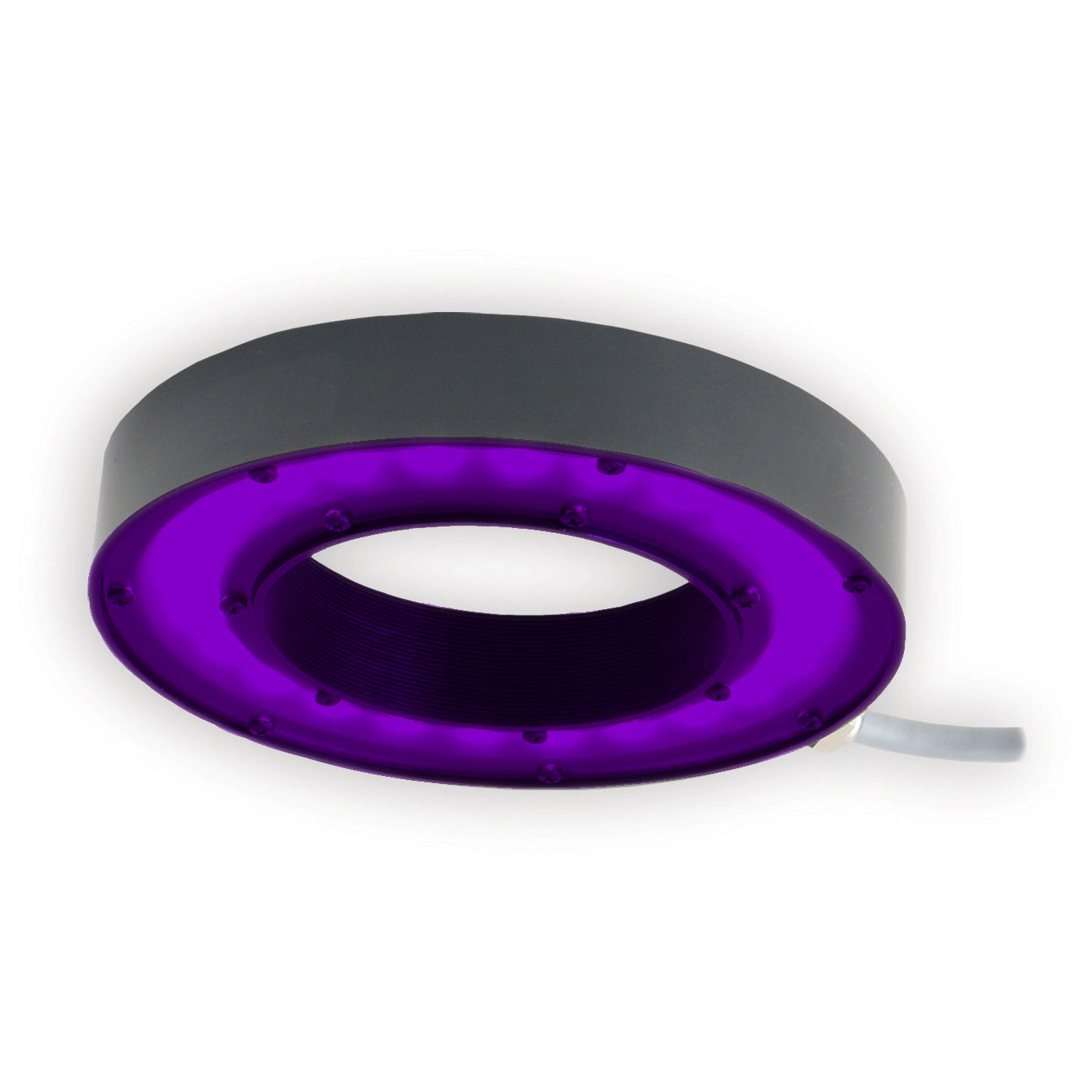 RL127-40524 Large High Dispersion Bright Field Ring Light, 405nm Violet, 24 Volt Driver| Advanced Illumination