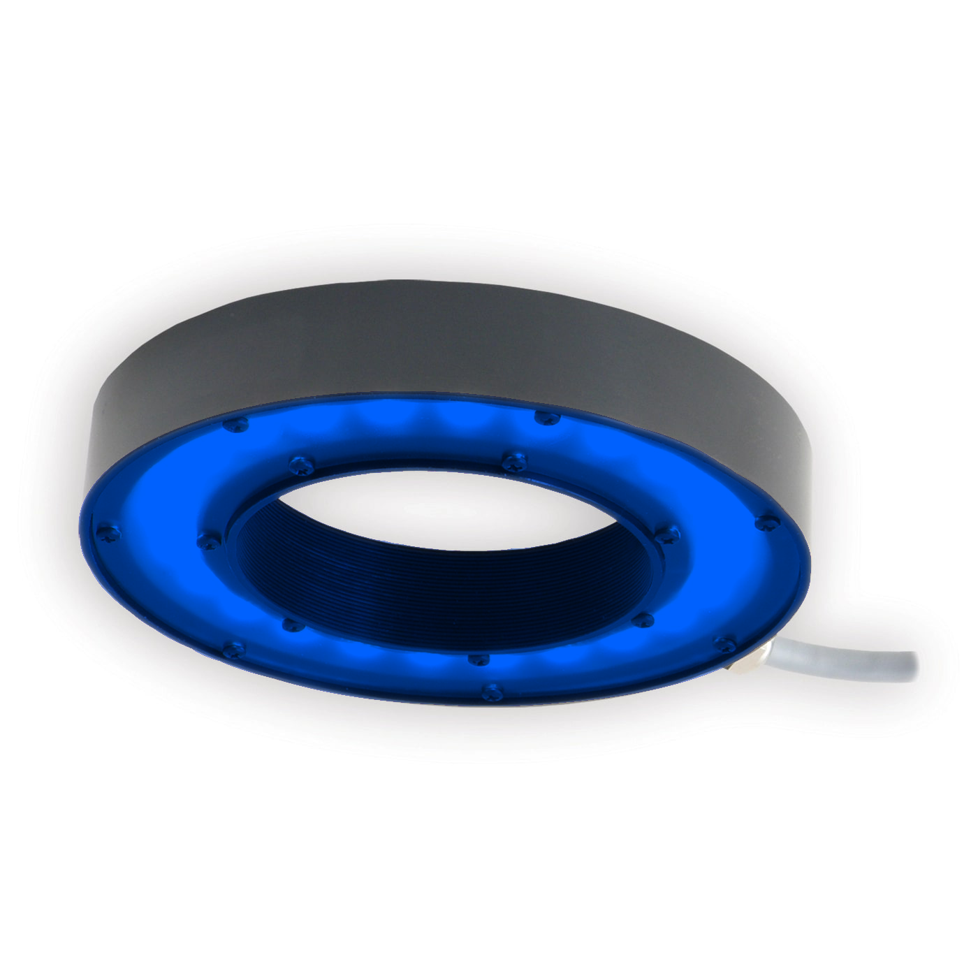 RL127-455I3S Large High Dispersion Bright Field Ring Light, 455nm Royal Blue, ICS 3S (I3S) Driver| Advanced Illumination