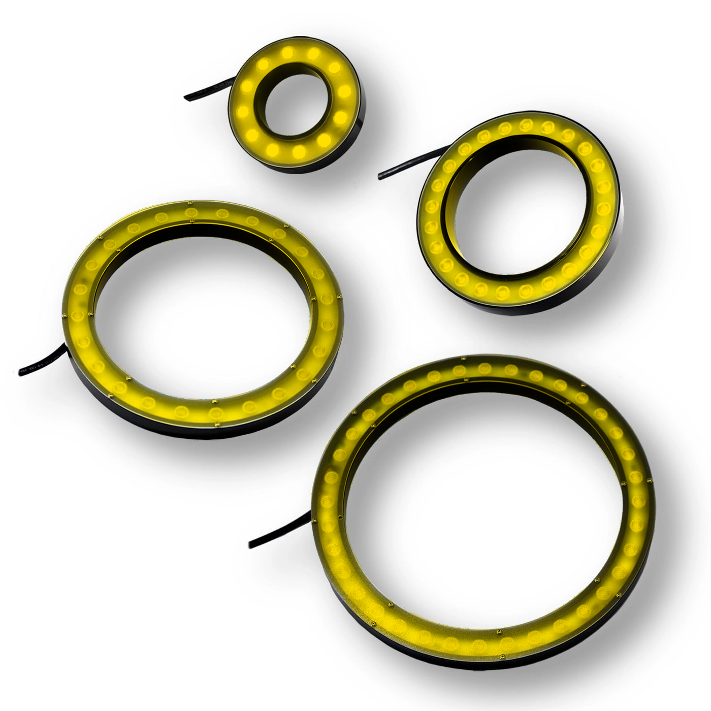 RL208W-160590I3S MicroBrite Bright Field Ring Light, 590nm Amber, ICS 3S (I3S) Driver| Advanced Illumination