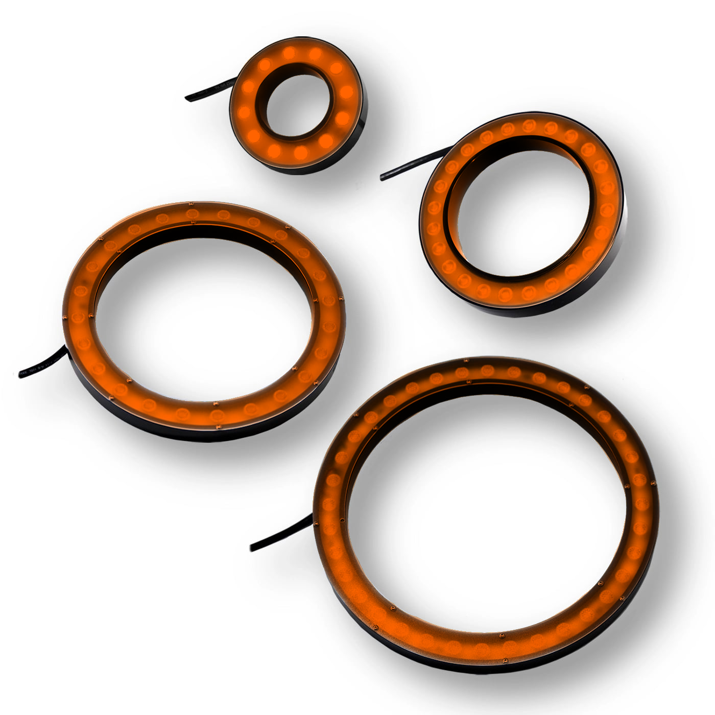 RL208W-16062524 MicroBrite Bright Field Ring Light, 625nm Red Orange, 24 Volt Driver| Advanced Illumination