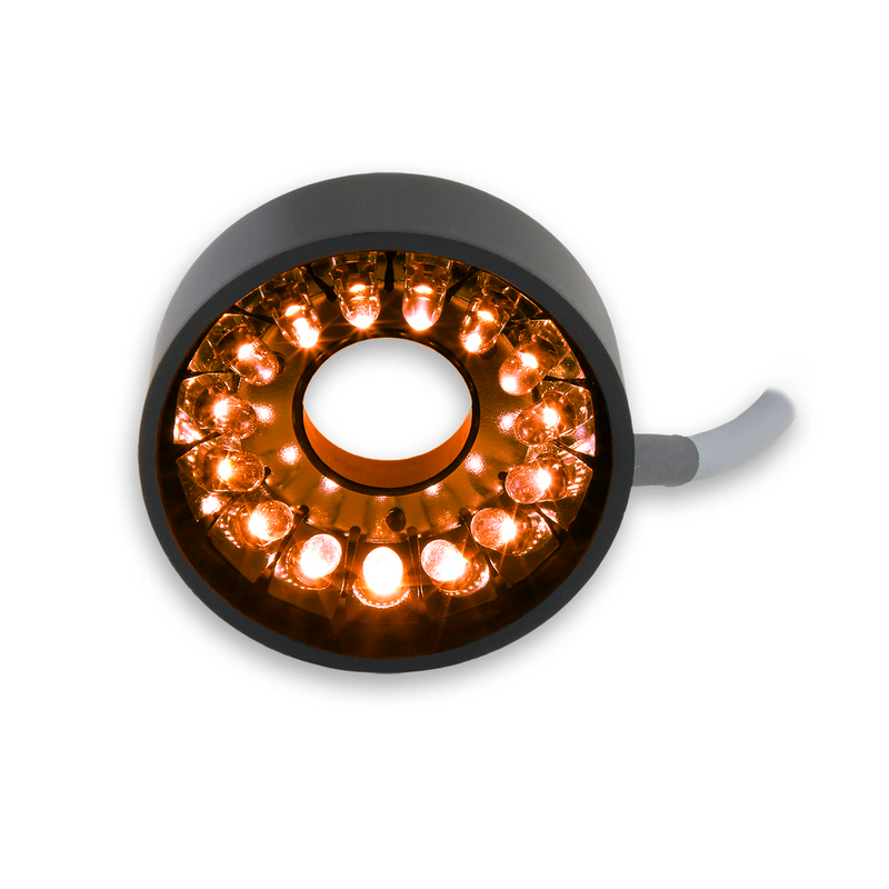 RL2115-62524 Compact Aimed Dark Field Light, 625nm Red Orange, 24 Volt Driver| Advanced Illumination